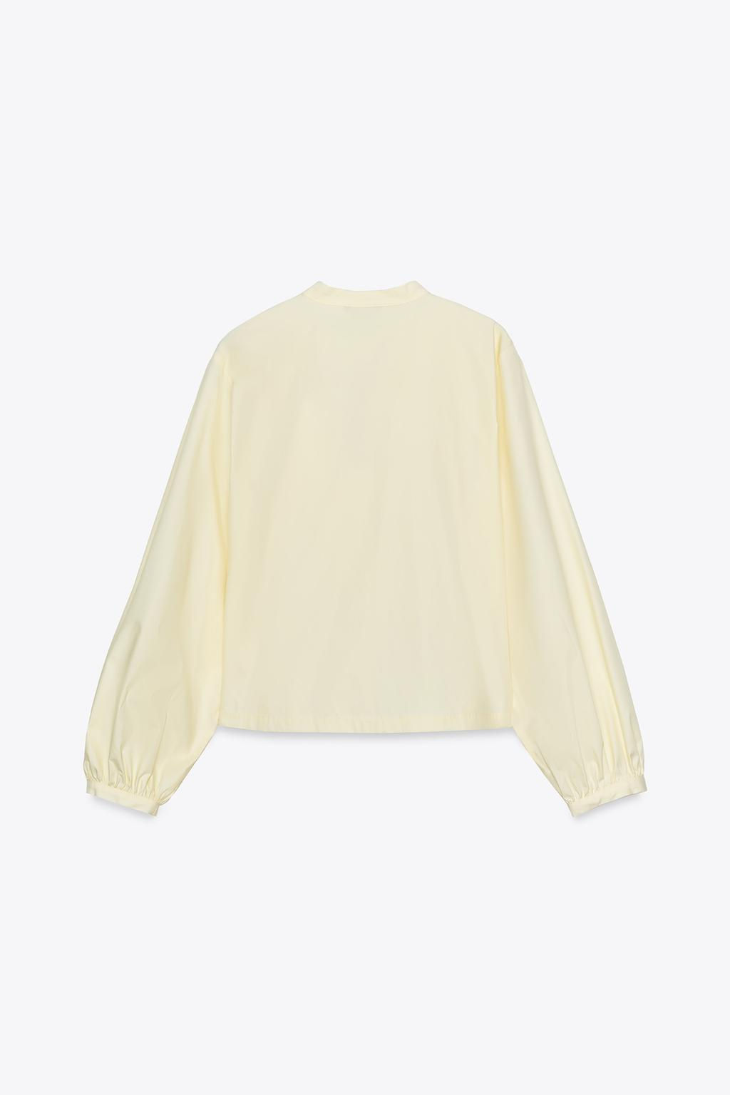 STRIPED POPLIN SHIRT WITH TIES - Zara фото 18