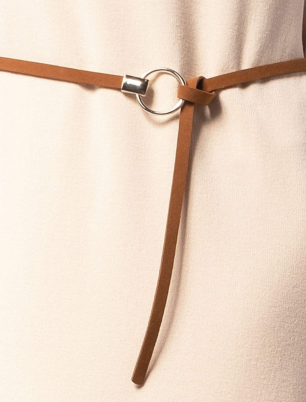 VILATTE / Платье из вискозы, связанное плетением интерлок с ремешком  фото 2