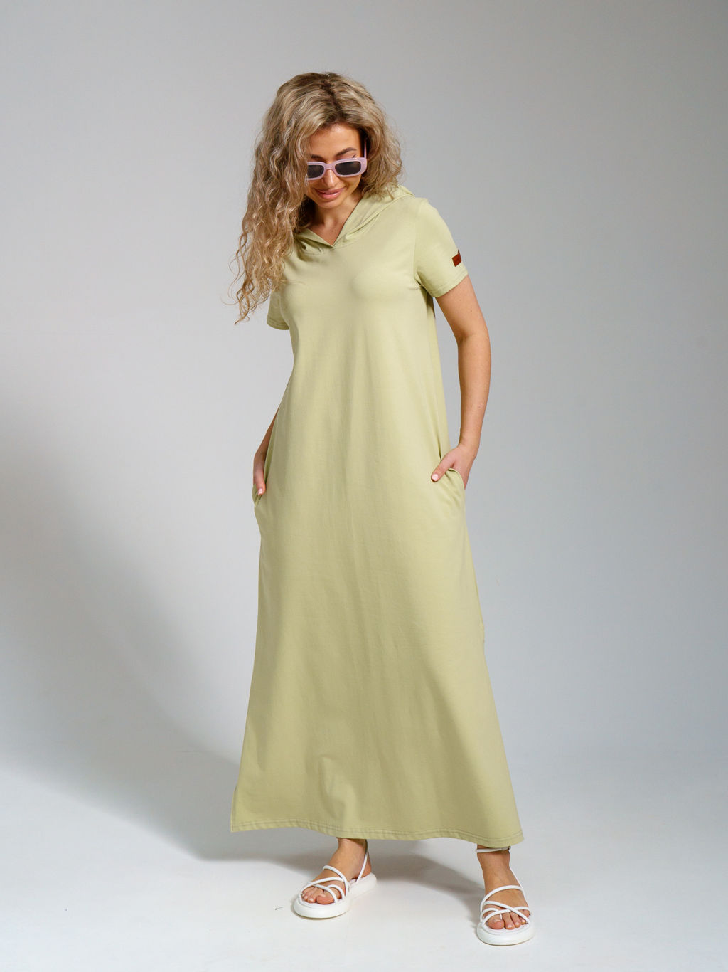 970 Платье-мантия"Олива"