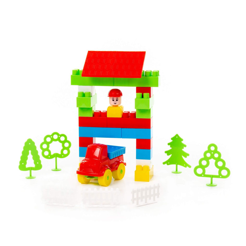 Конструктор Строитель (92 элемента) (в пакете) - Полесье фото 6