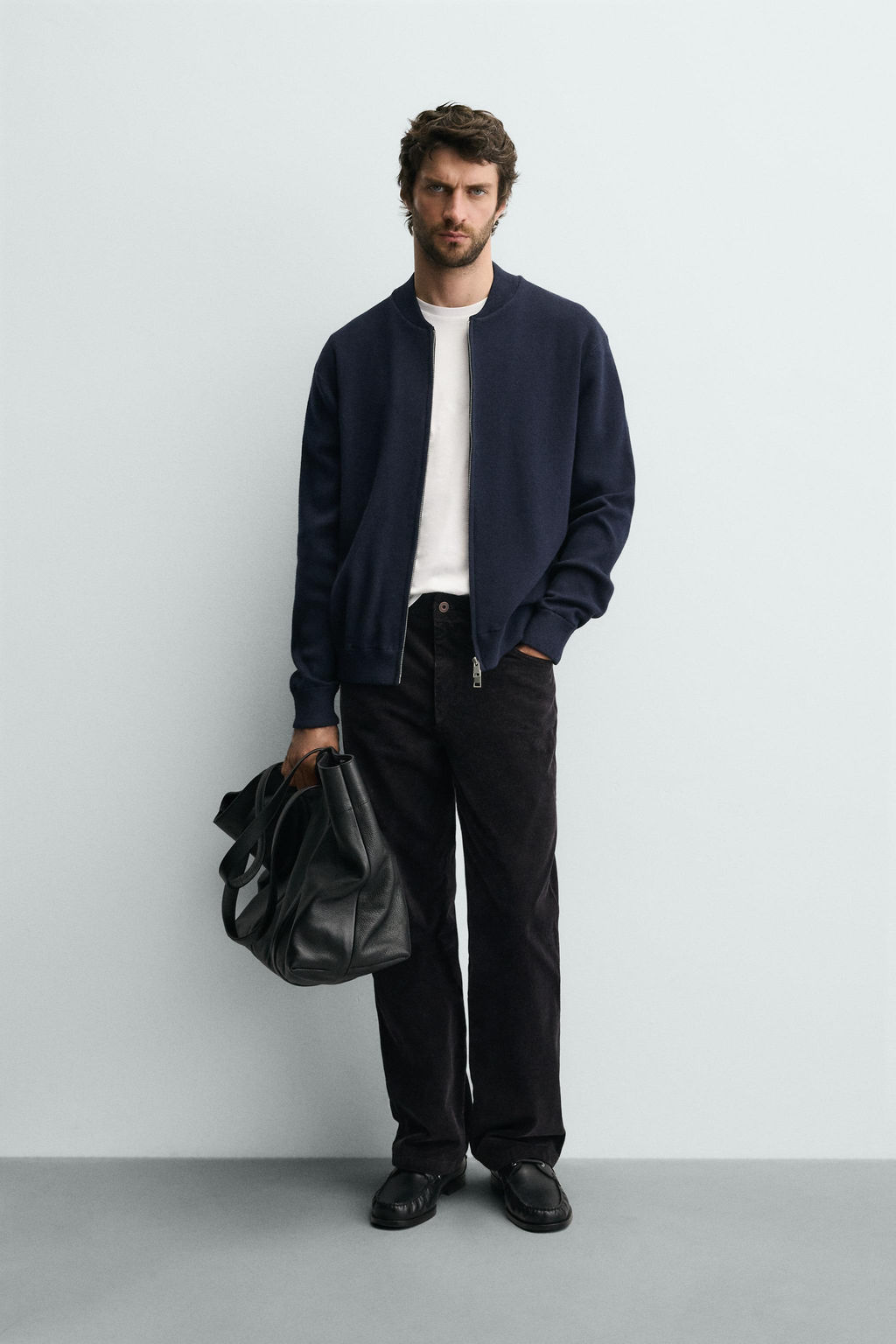 COTTON BLEND KNIT CARDIGAN