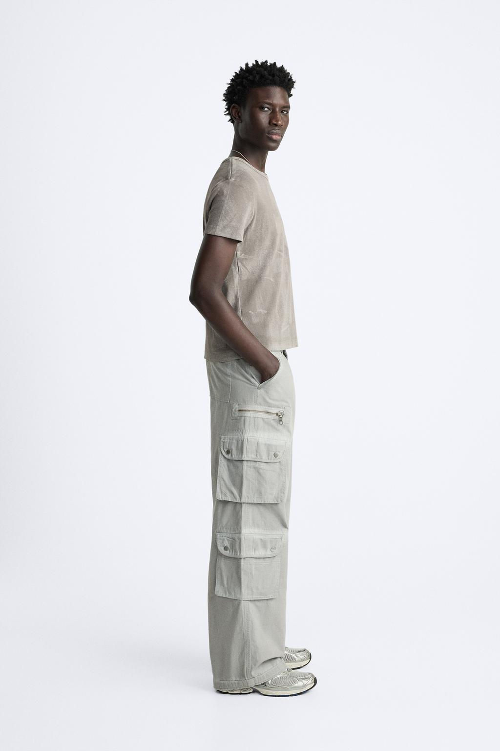 OVERDYED CARGO TROUSERS - Zara фото 4