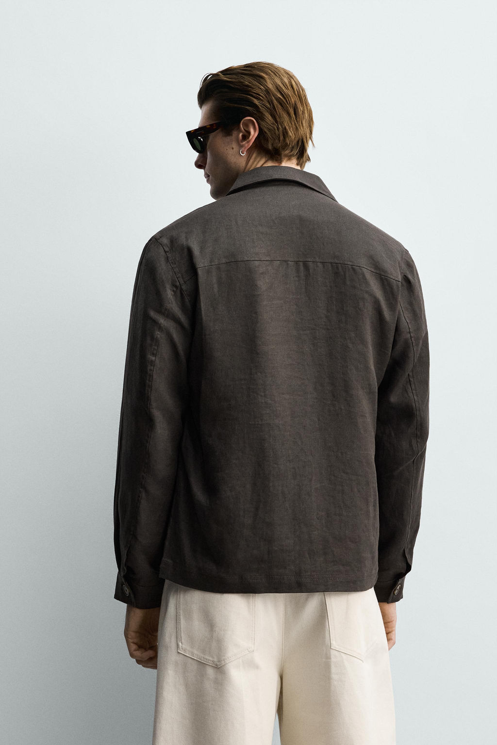 SOBRECAMISA 100% LINO / Marr?n - Zara фото 3