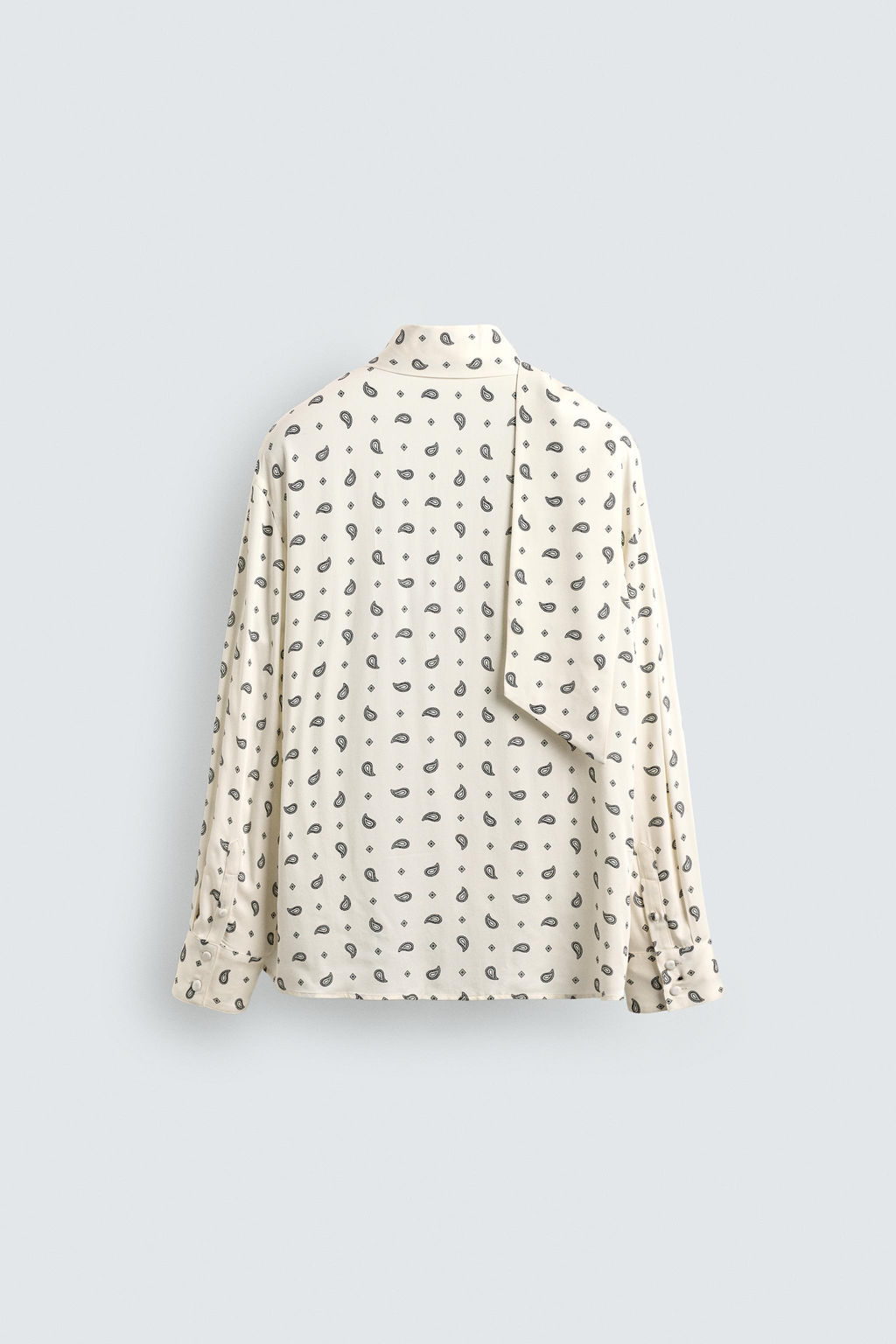 PAISLEY PRINT SHIRT WITH TIED DETAIL - Zara фото 9