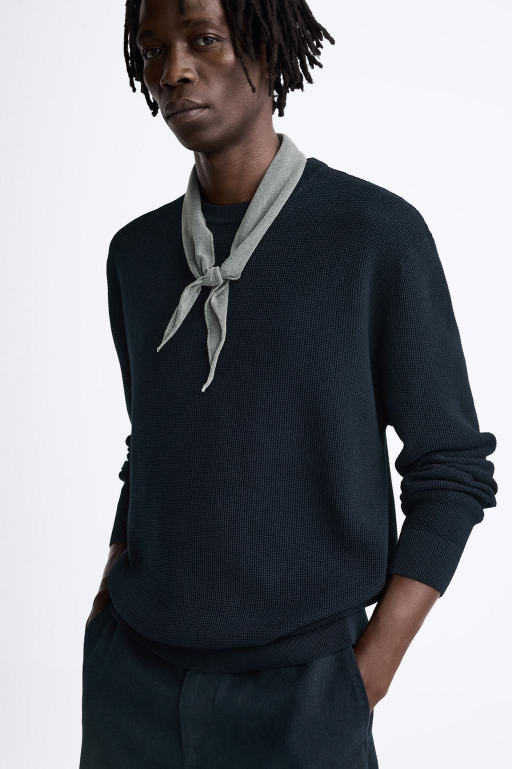 BASIC TEXTURED SWEATER - Zara фото 27