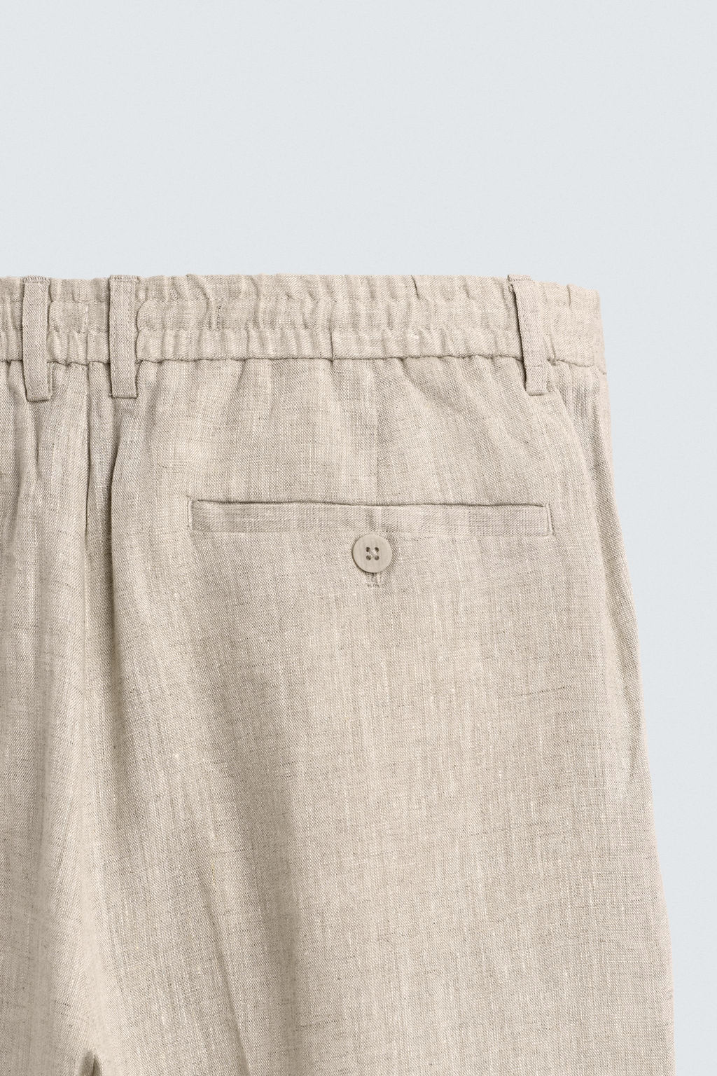 100% LINEN REGULAR FIT TROUSERS - Zara фото 9