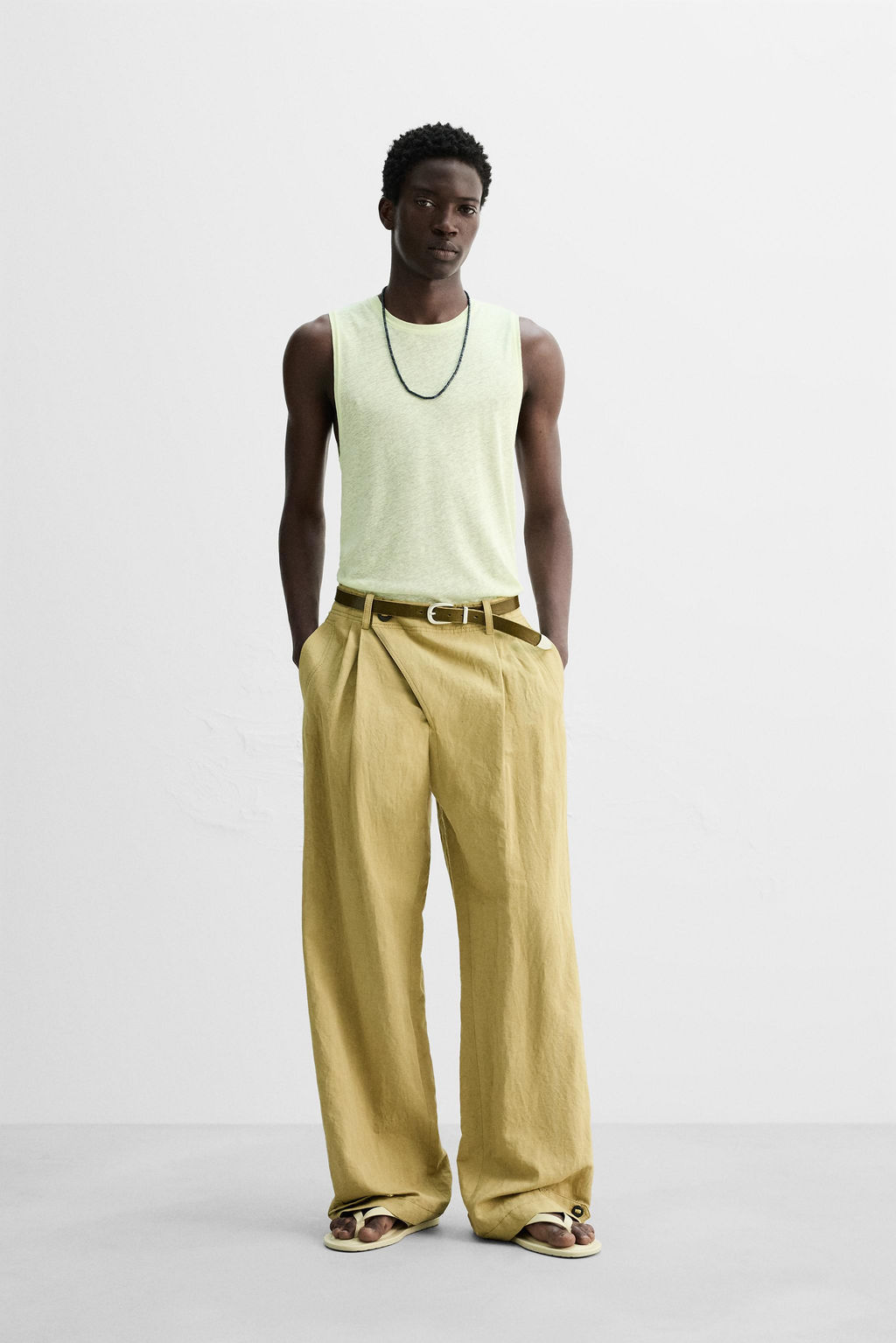 VISCOSE-LINEN TANK TOP