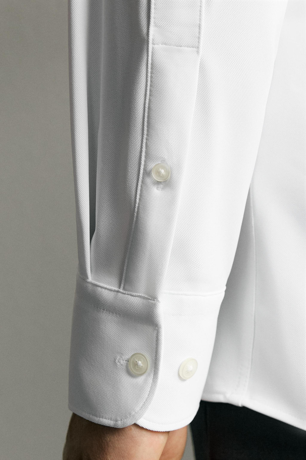 CAMISA REGULAR FIT ESTRUCTURA / Blanco - Zara фото 4