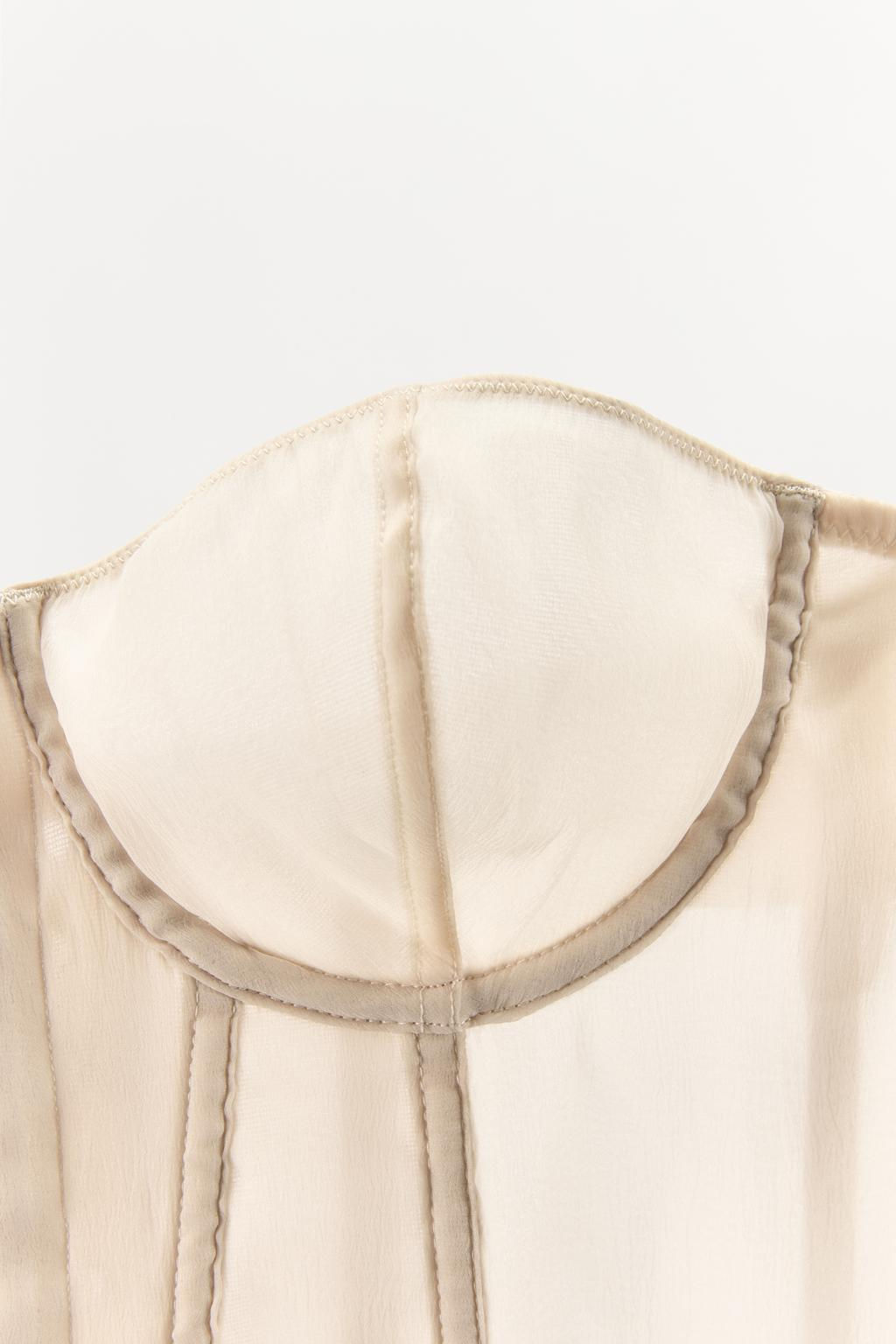 BOW-DETAIL UNDERWIRED CORSET - Zara фото 6