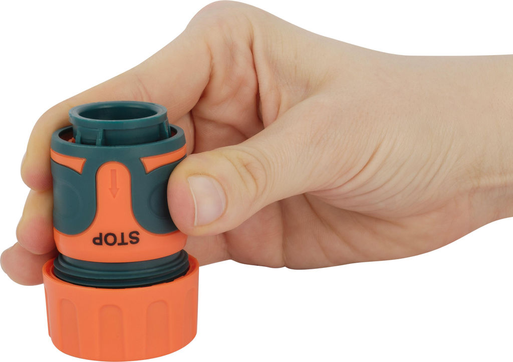 Цена за 2 шт. Коннектор IN GREEN GARDEN быстросъемный с аквастопом для шланга 3/4 SOFTEL GG556012055