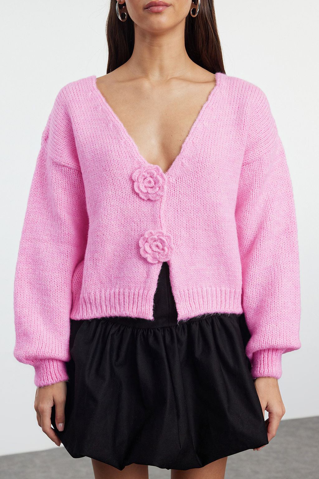 Pudra Gul Detayl? Triko Yumusak Dokulu H?rka TWOAW25HI00242