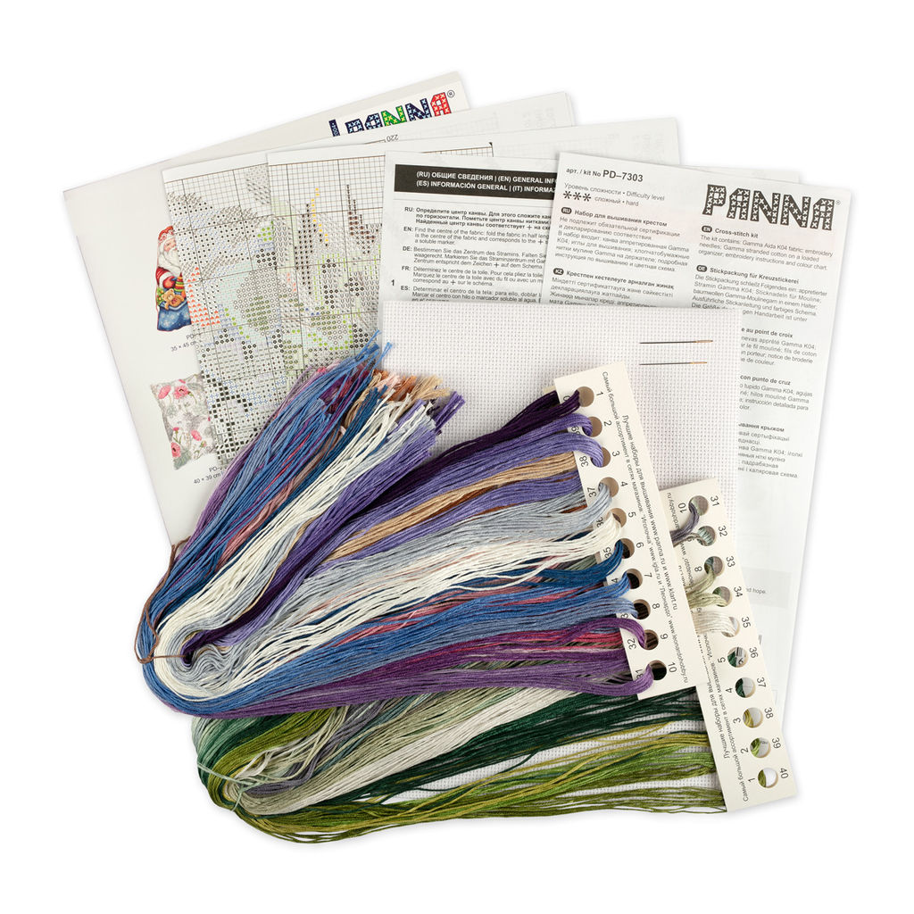 Набор для вышивания PANNA PD-7303 Подушка. Гортензия 40 х 40 см