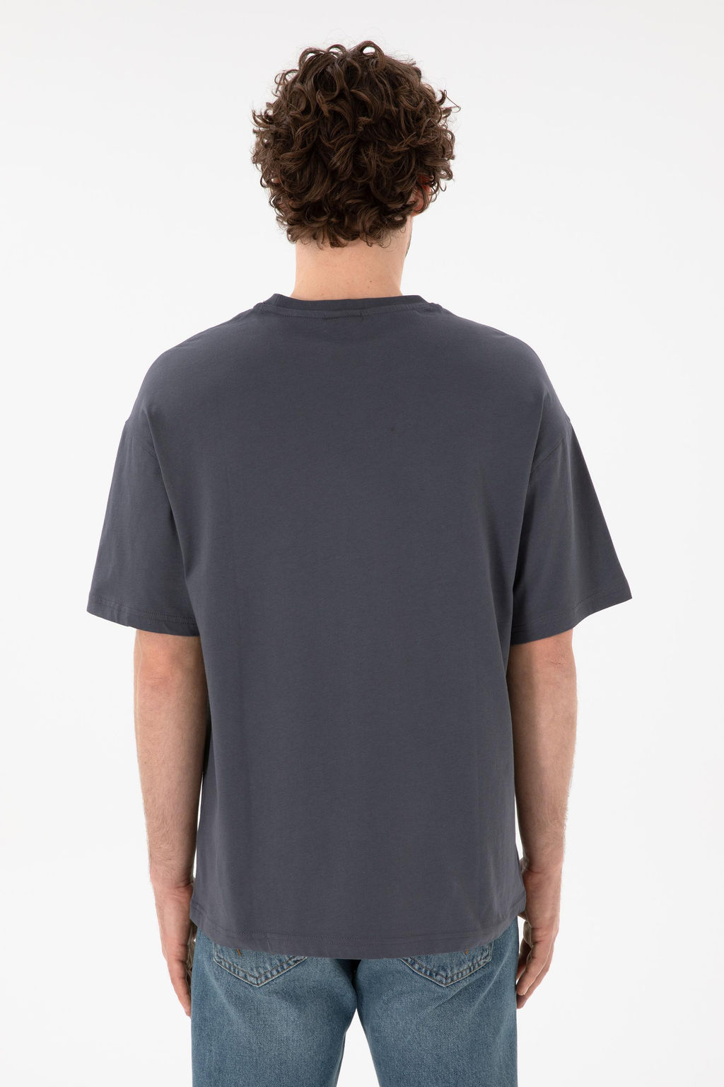 Erkek Oversize Fit Bisiklet Yaka Antrasit Ti__rt Sepette S_rpriz _ndirim - U.s. polo assn фото 6