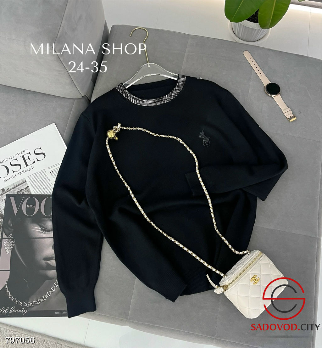 Элегантная кофта с вышивкой и стразами - Bruno фото 5