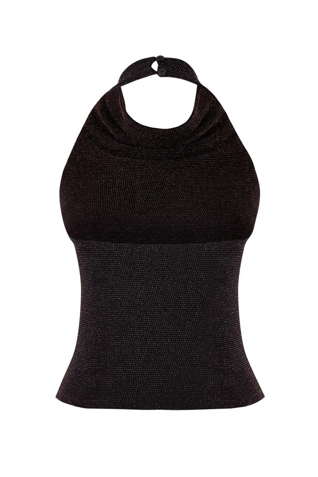 Alt?n Yuksek Degaje Yaka Simli Orme Party Bluz TPRSS26BZ00005