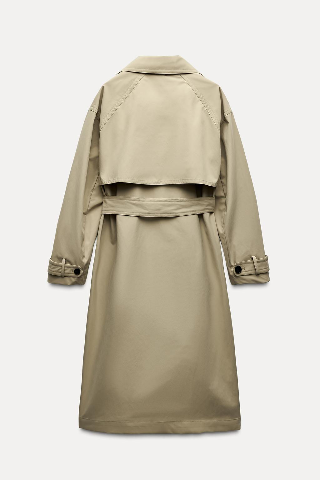 WATER-REPELLENT MIDI TRENCH COAT WITH BELT - Zara фото 4