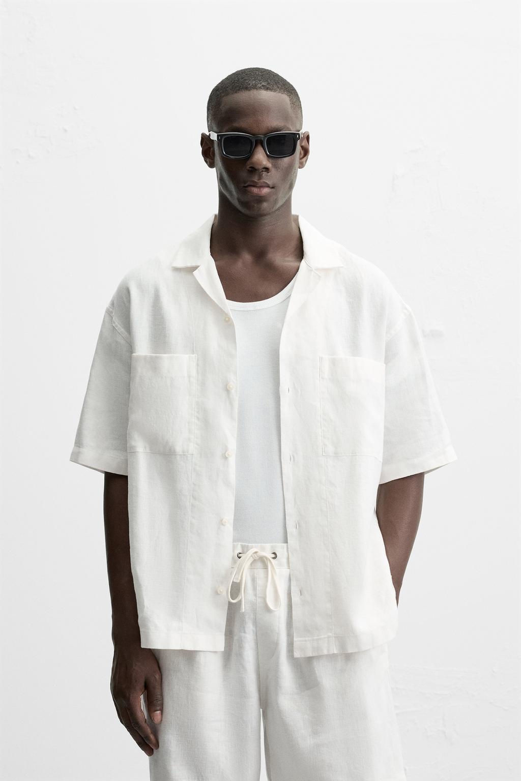 100% LINEN SHIRT - Zara фото 3