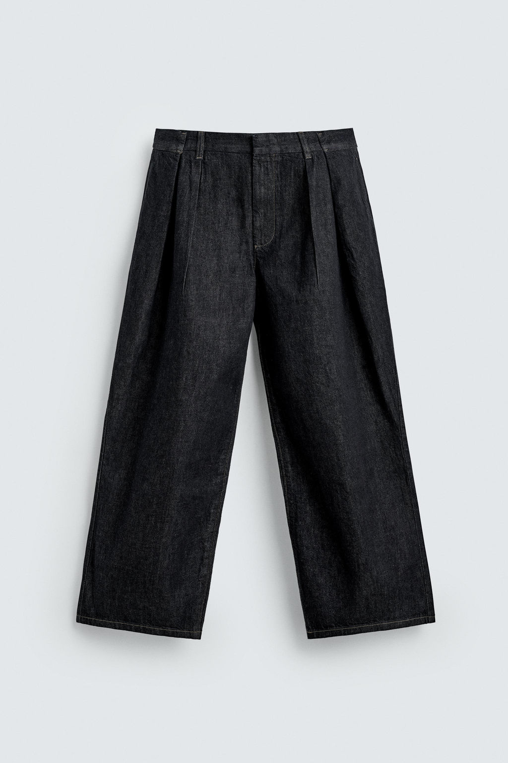 PLEATED WIDE-LEG JEANS - Zara фото 7