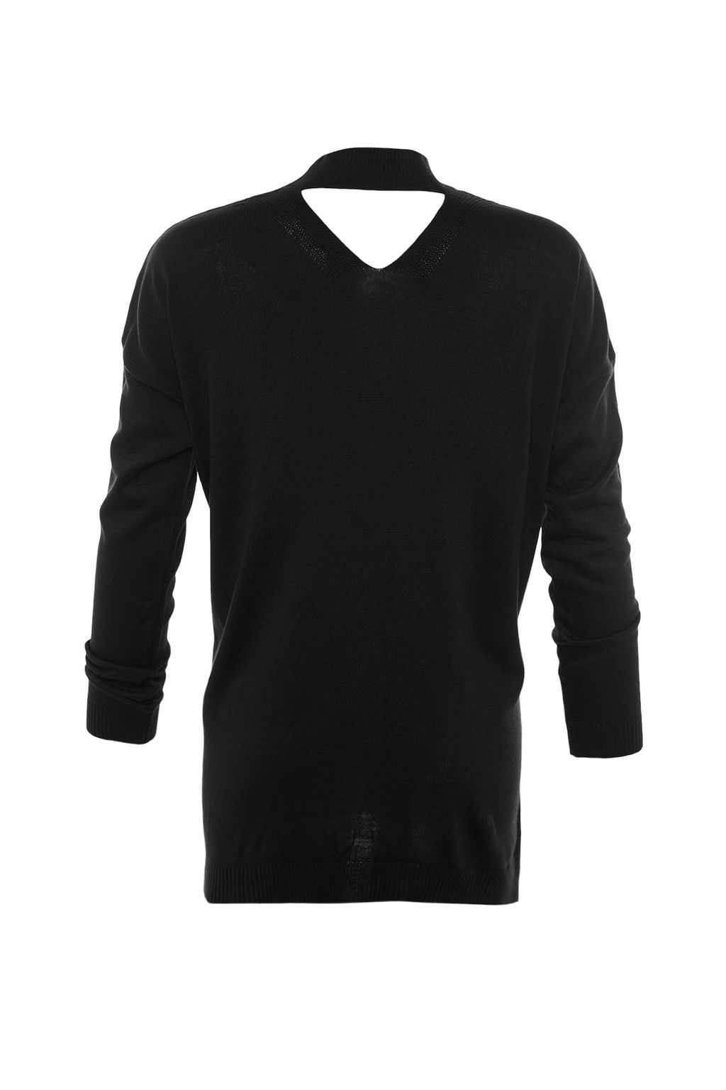 Siyah Choker Yaka Triko Kazak TWOAW20KZ0220