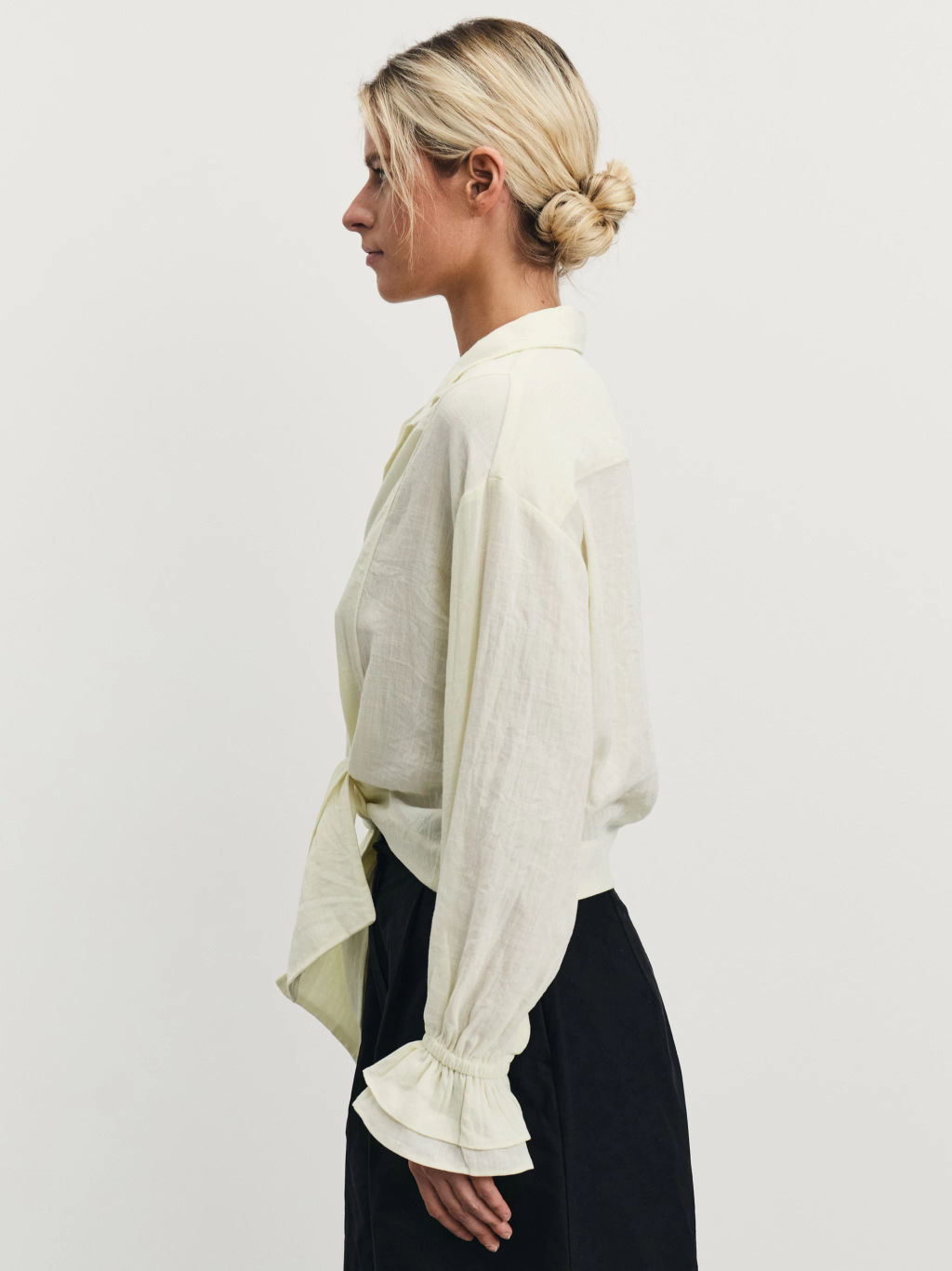 Блузка с завязками из вискозы / Zarina  фото 4