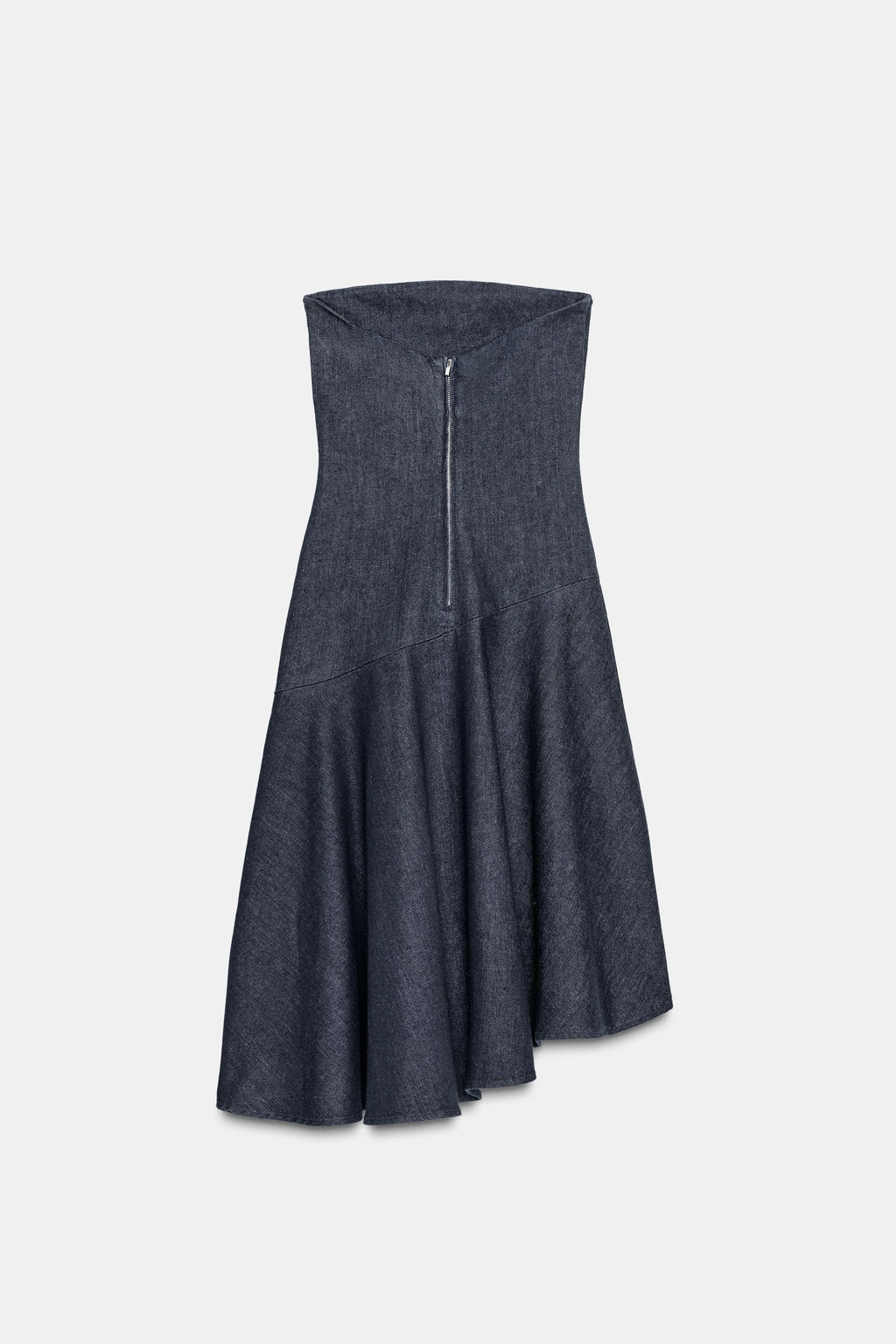 TRF ASYMMETRIC DENIM DRESS - Zara фото 7