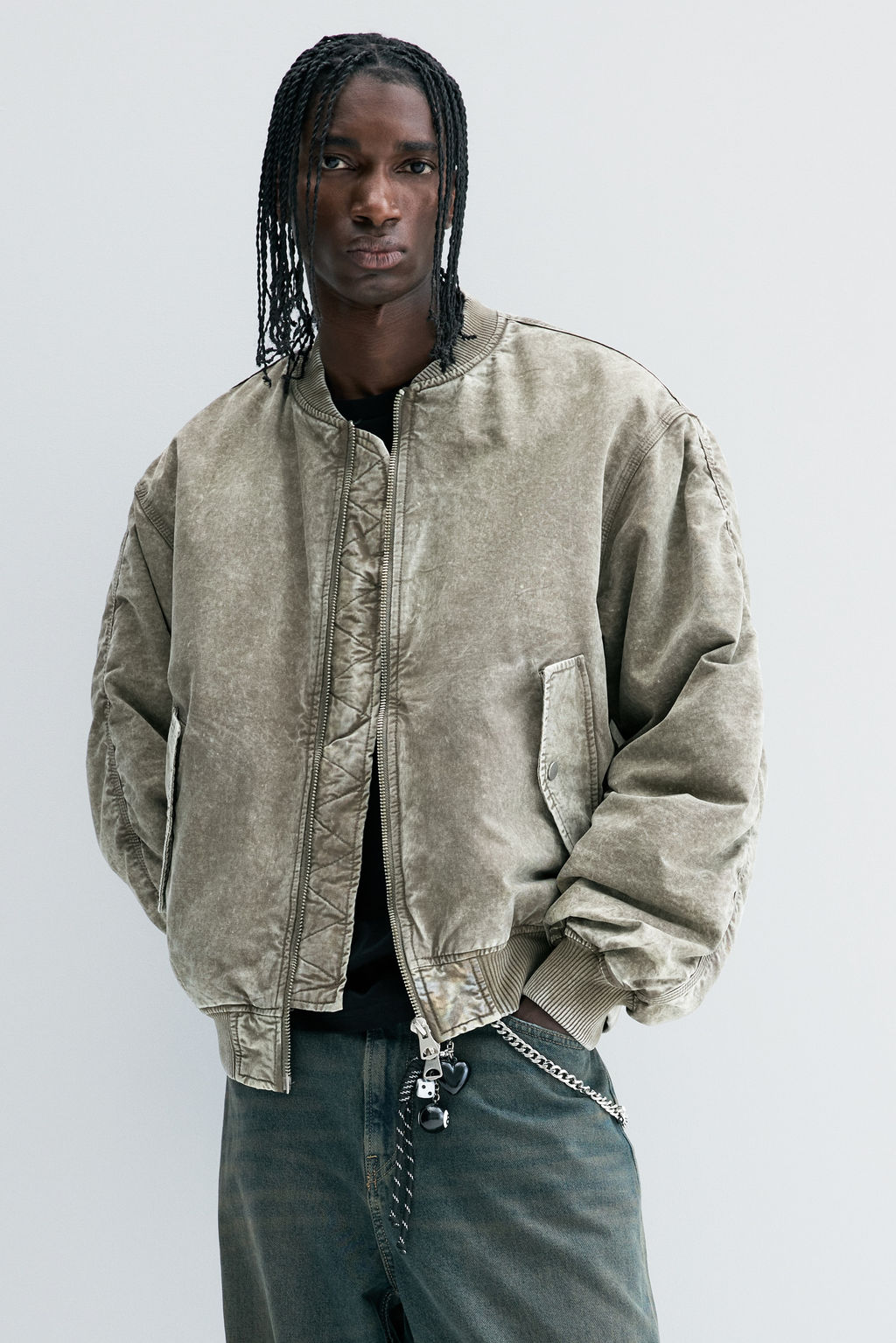 Cazadora bomber efecto lavado - H&m фото 2