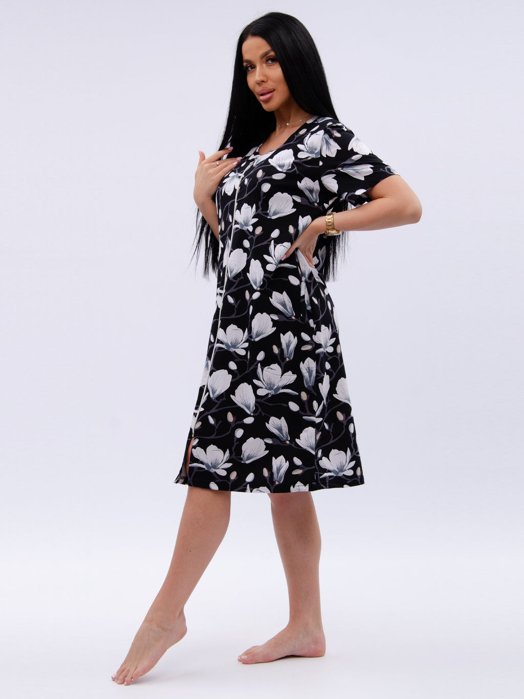 Халат "Рената" крокус, трикотаж