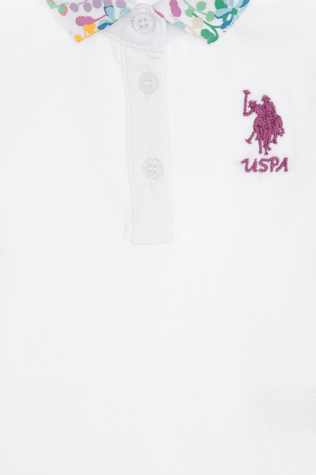 K_z _ocuk Beyaz Polo Yaka Ti__rt Sepette S_rpriz _ndirim - U.s. polo assn фото 4