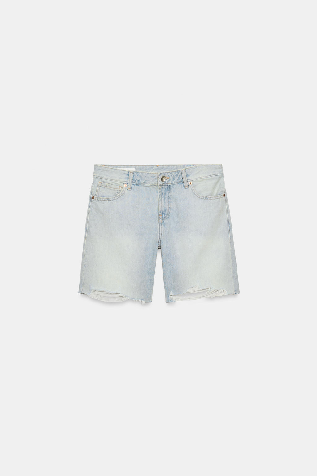 BERMUDA DENIM TRF TIRO MEDIO / Azul claro - Zara фото 5