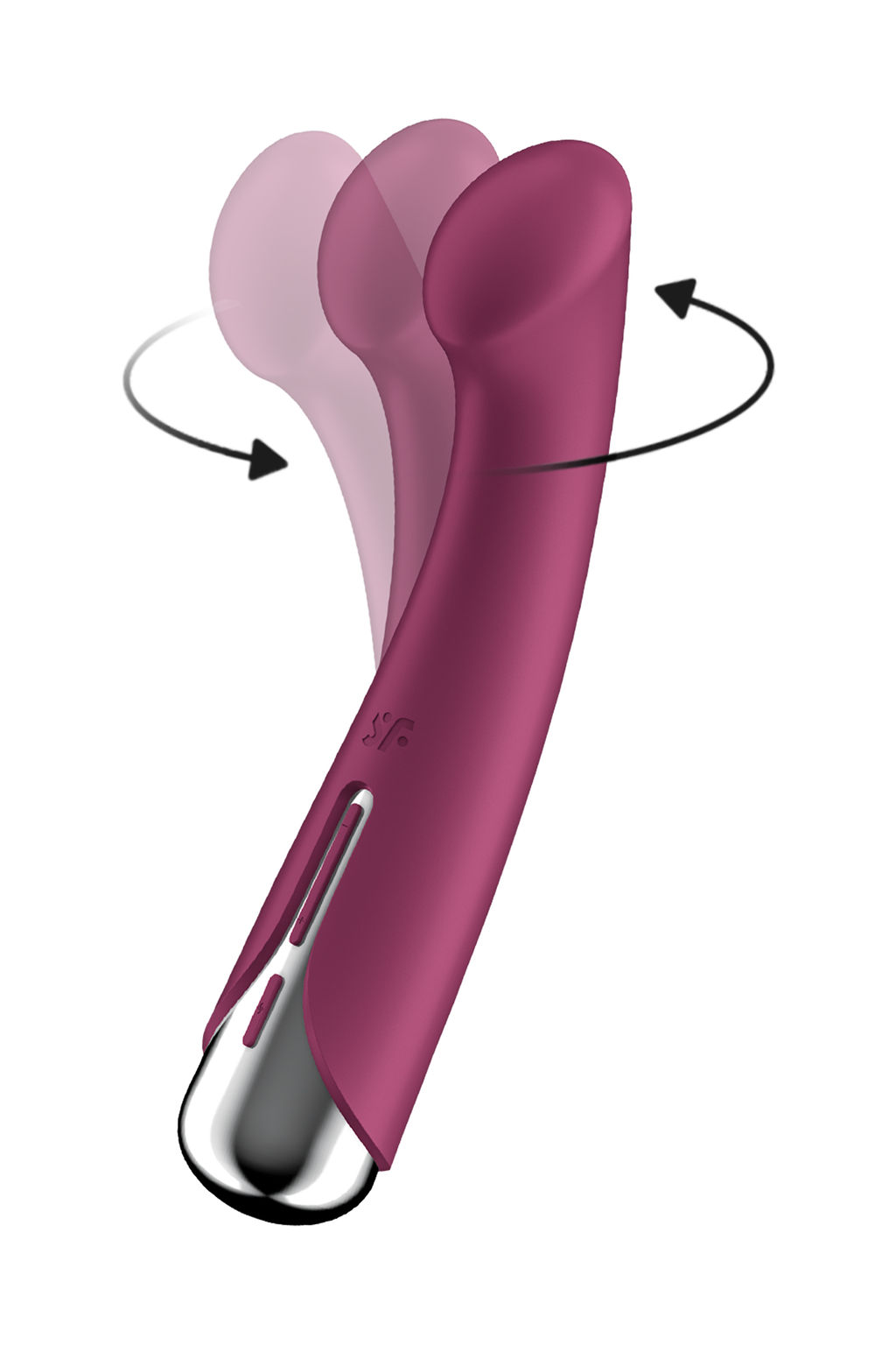 Вибратор для точки G с ротацией Satisfyer Spinning G-Spot 1, силикон, бордовый, 16,8 см