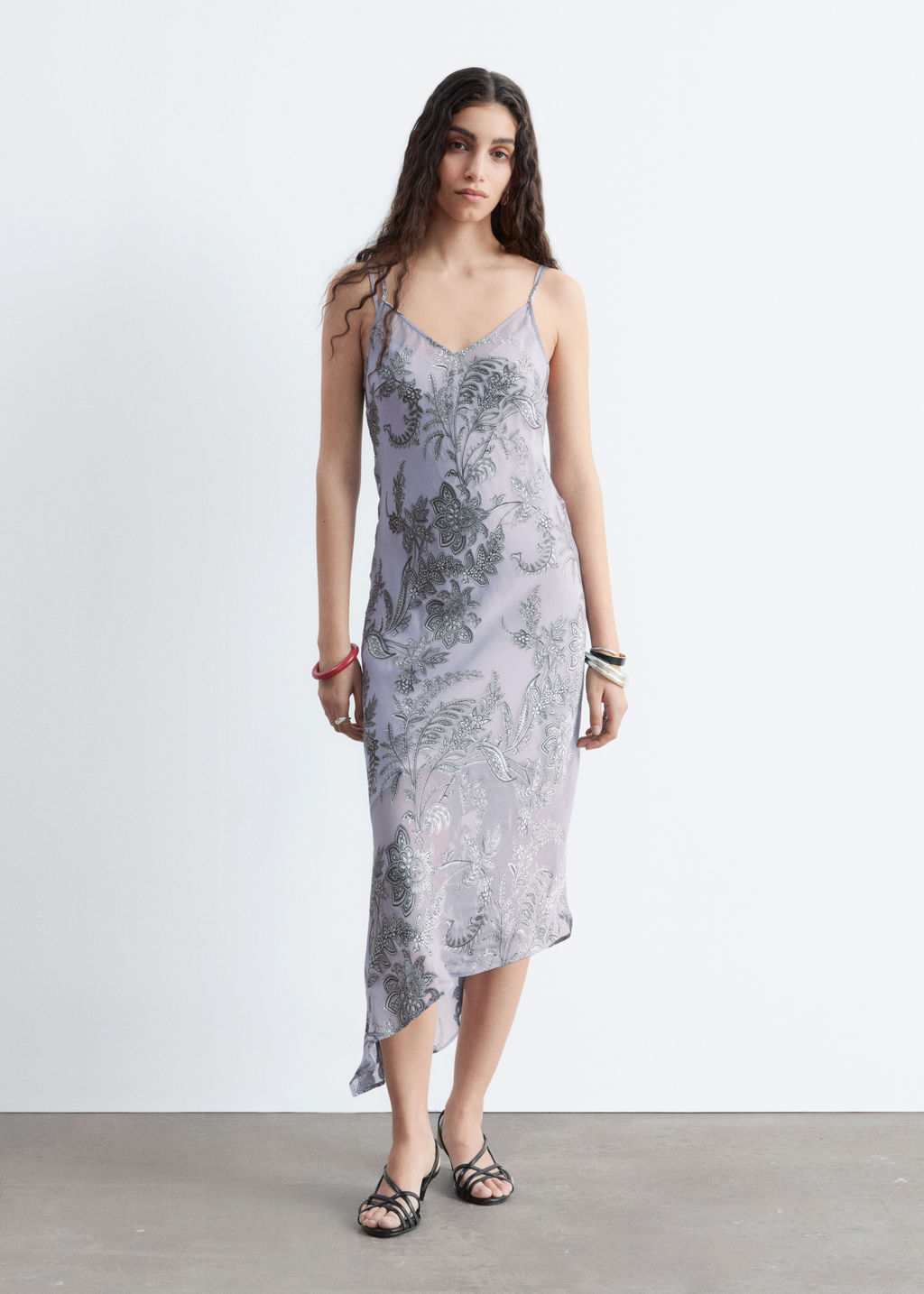 Vestido midi de tirantes con estampado floral - H&m фото 6