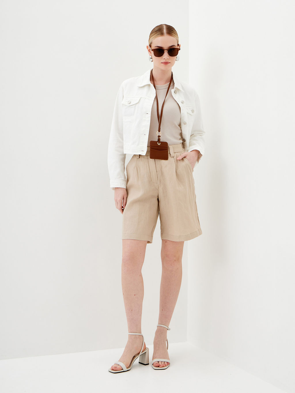 Женские льняные Шорты - Mossmore фото 24