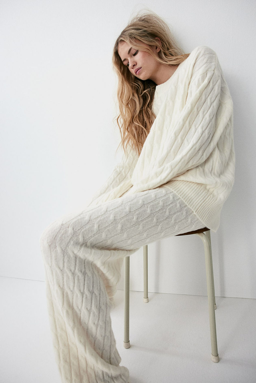 Pantalon en punto trenzado - H&m фото 3