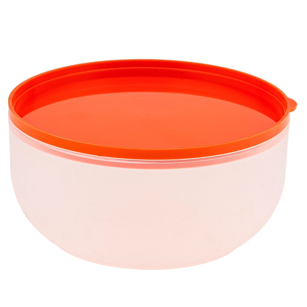 Контейнер пластмассовый "Фонтаны белого города" 1,2л, д16,2см, h8см, полипропилен, круглый, оранжевый (Россия)