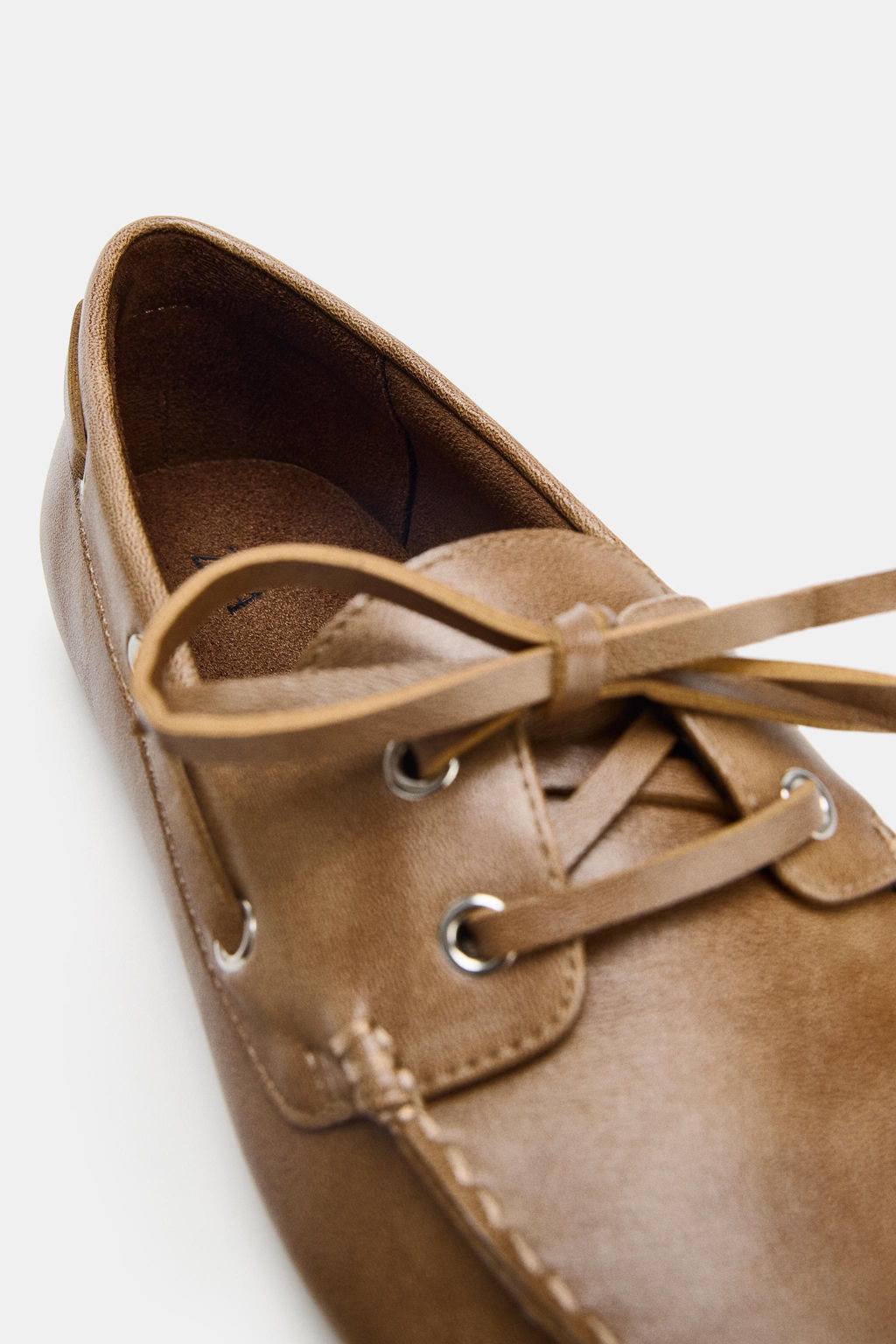 LACE-UP FLAT SHOES - Zara фото 11