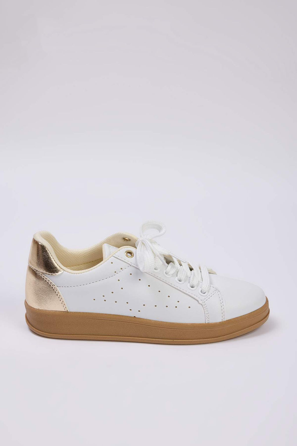 Beyaz Metalik Gold Retro Mikro Delik Desenli Bagc?kl? Kad?n Spor Ayakkab? TAKAW26SN00014 - Trendyolmilla фото 7