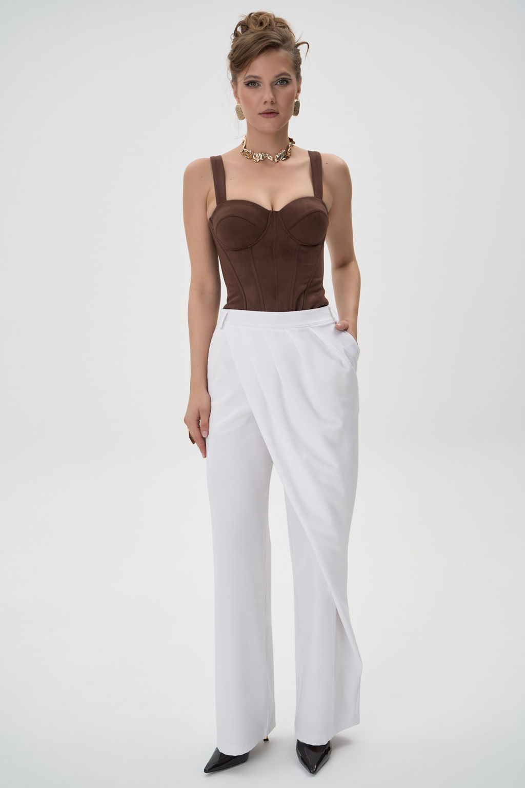 Брюки Шарлиз (белый) - Эльза фото 15