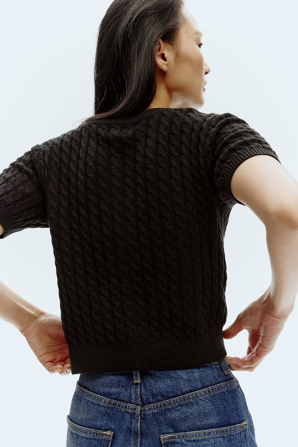 Cardigan en punto trenzado - H&m фото 5