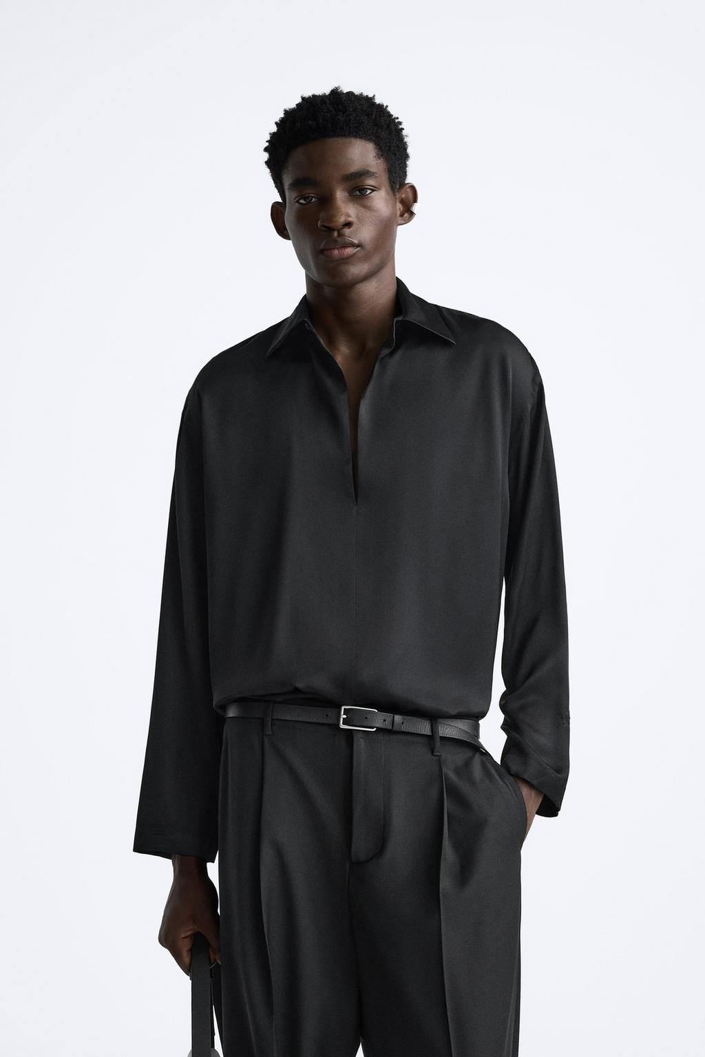 SATIN POLO SHIRT - Zara фото 2