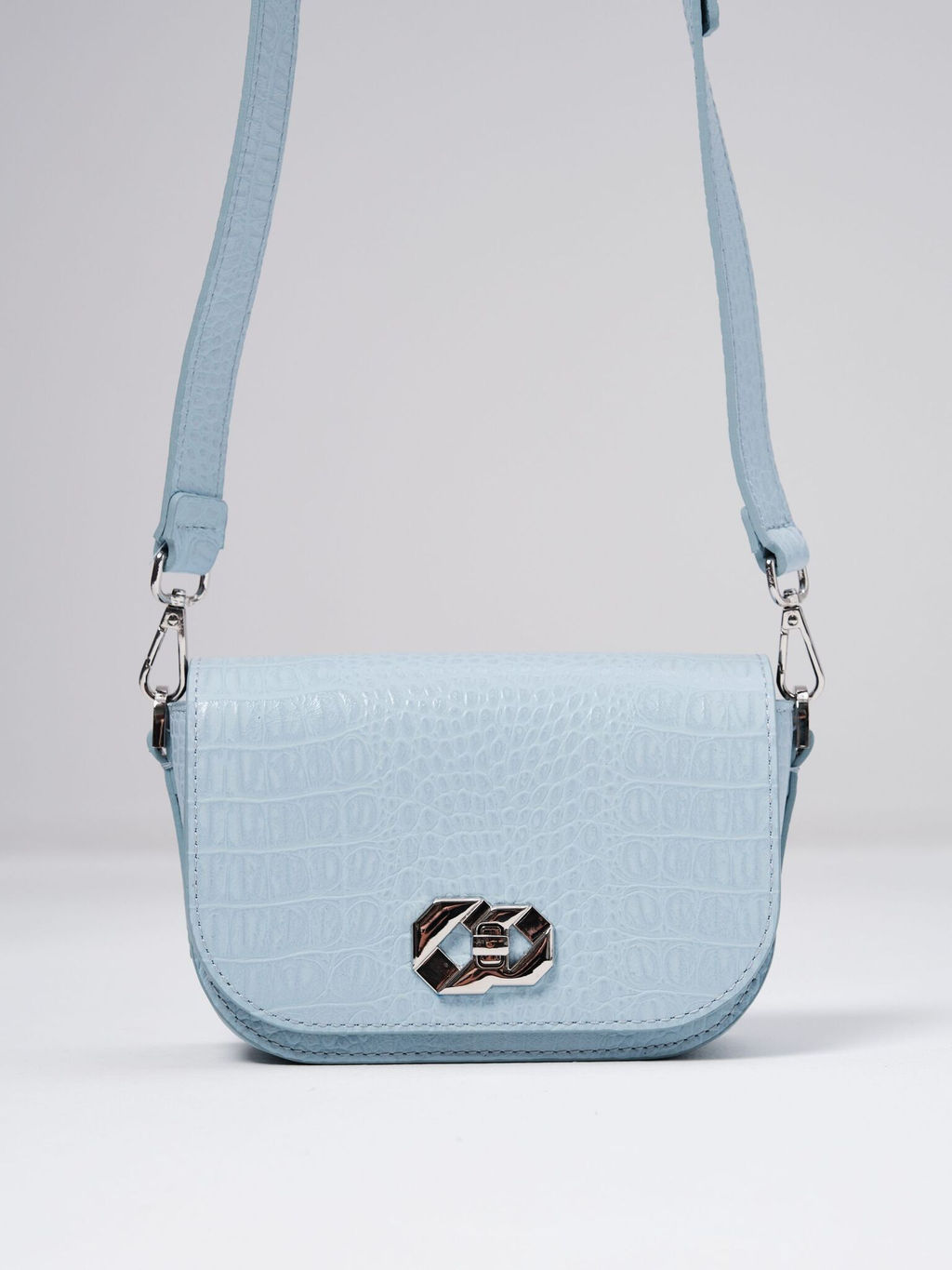 Сумка на плечо Deboro 30879 голубая вода/крок