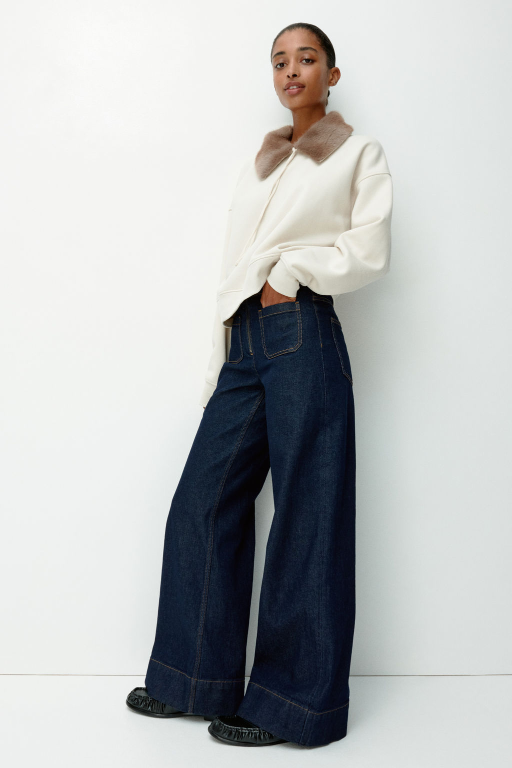 Wide Ultra High Jeans - H&m фото 6