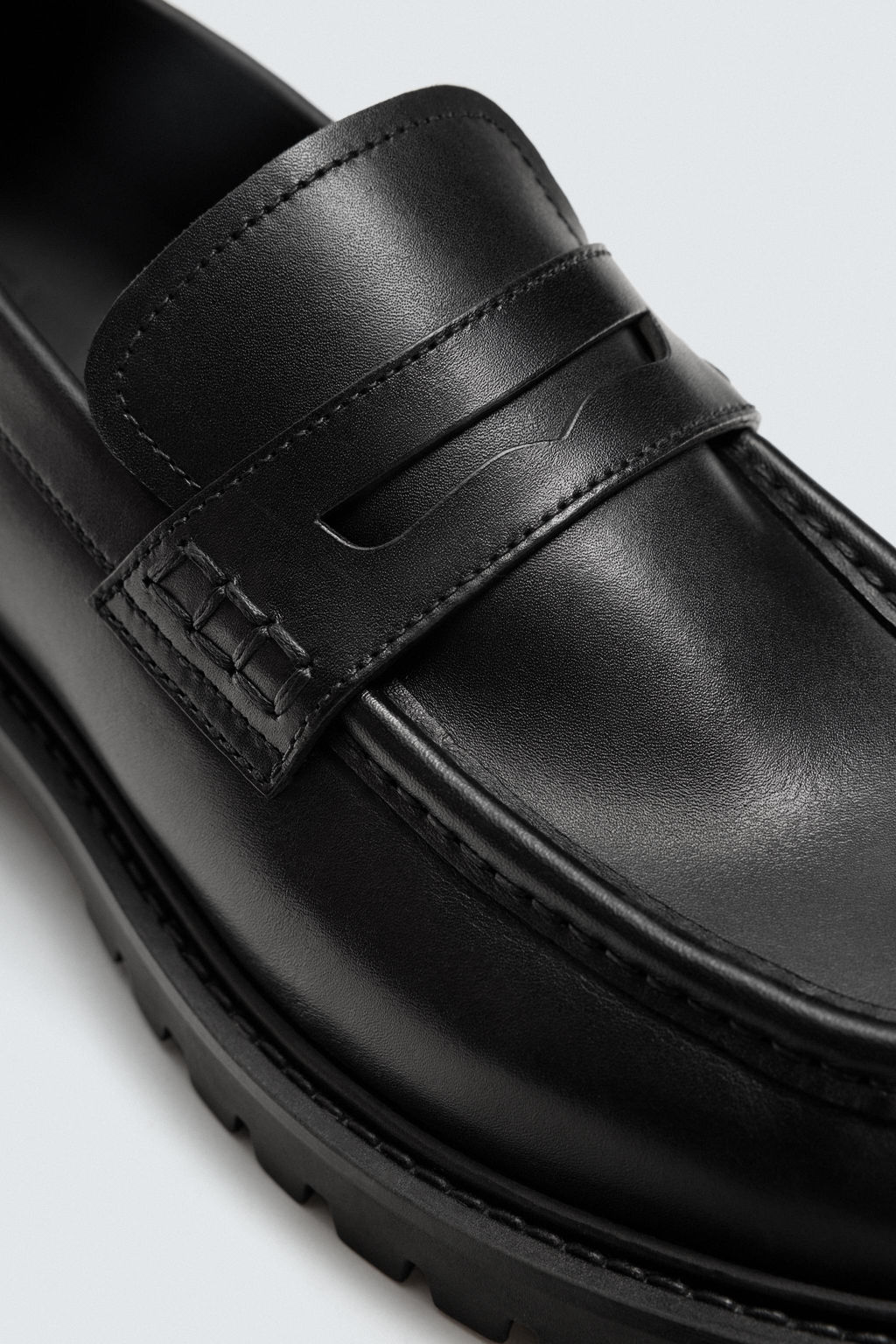 LEATHER PENNY LOAFERS - Zara фото 3