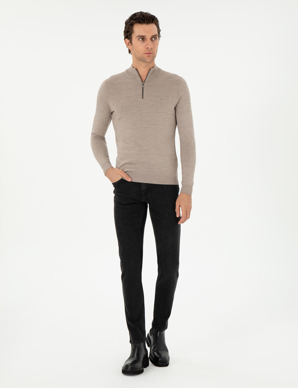 Базовый свитер стандартного кроя из норки - Cacharel фото 4