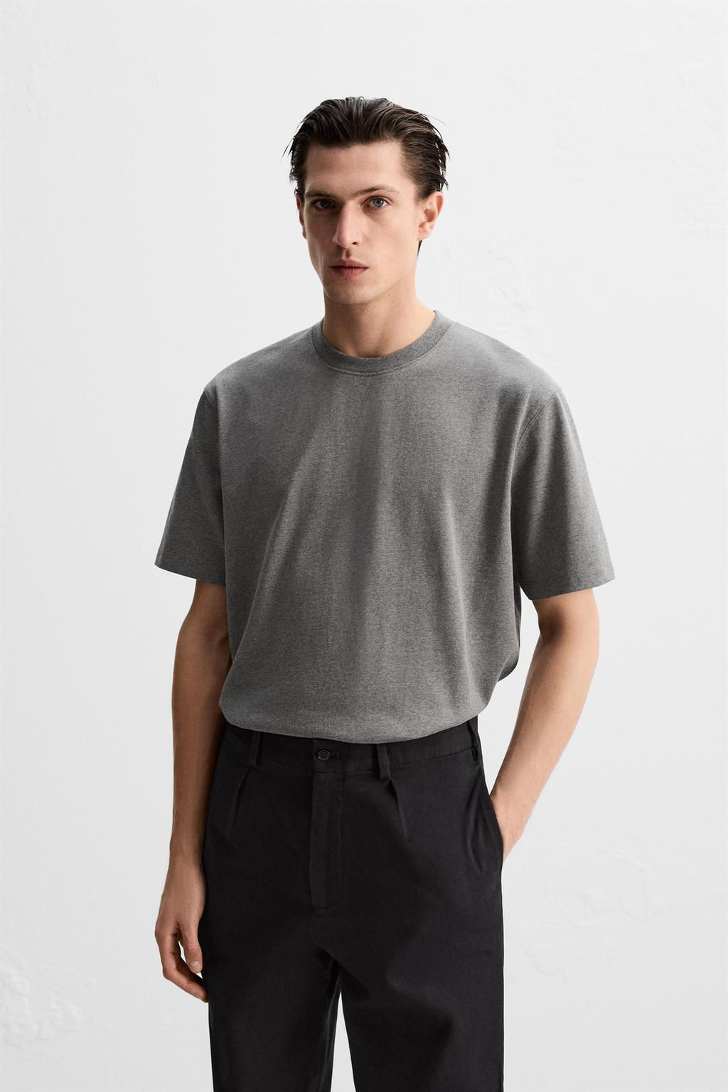 HEAVY WEIGHT SHORT SLEEVE T-SHIRT - Zara фото 30