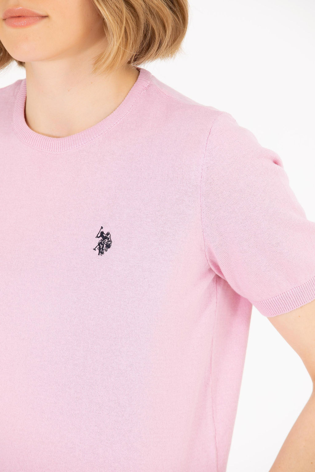 Свитер U.S. Polo Assn Магнолия с круглым вырезом из хлопка  фото 21