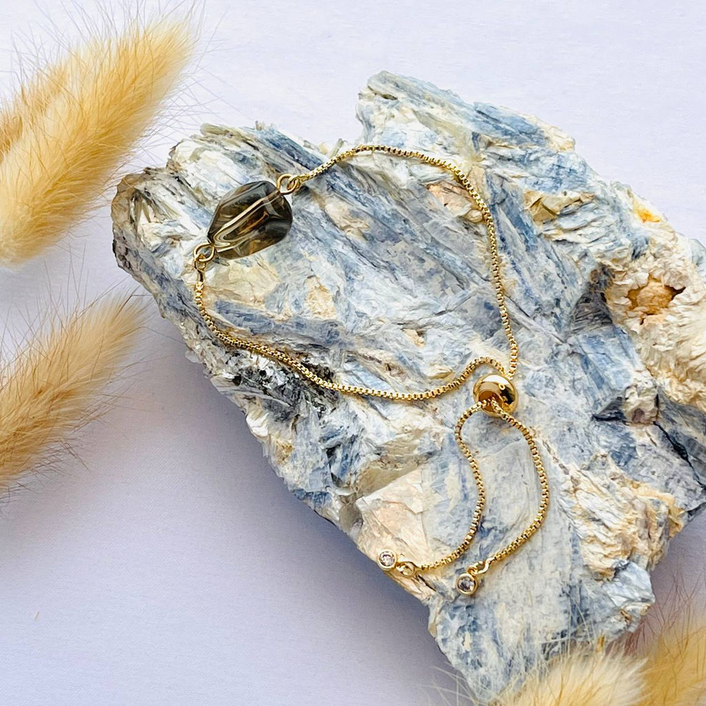 Браслет регулируемый с Раухтопазом - Радуга самоцветов фото 5