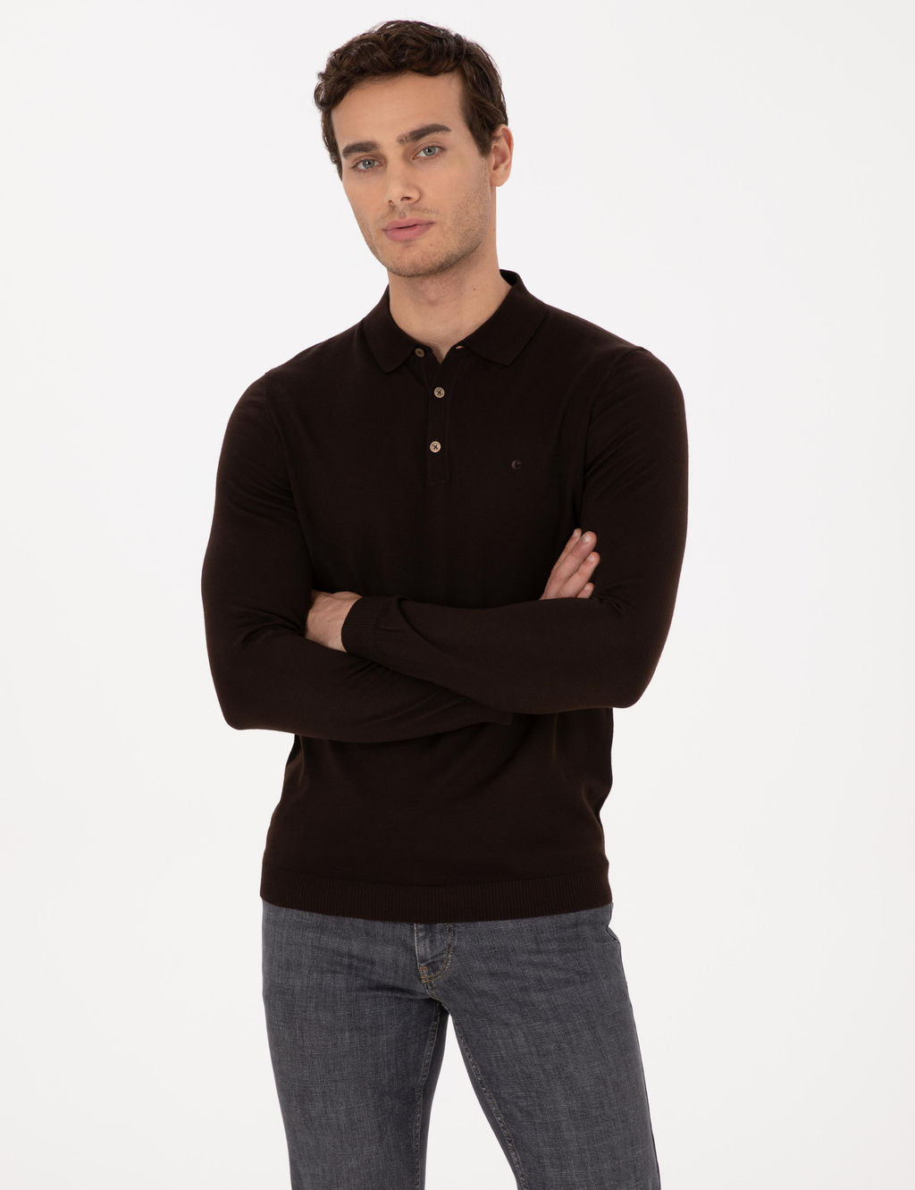 Kahverengi Regular Fit Basic Kazak