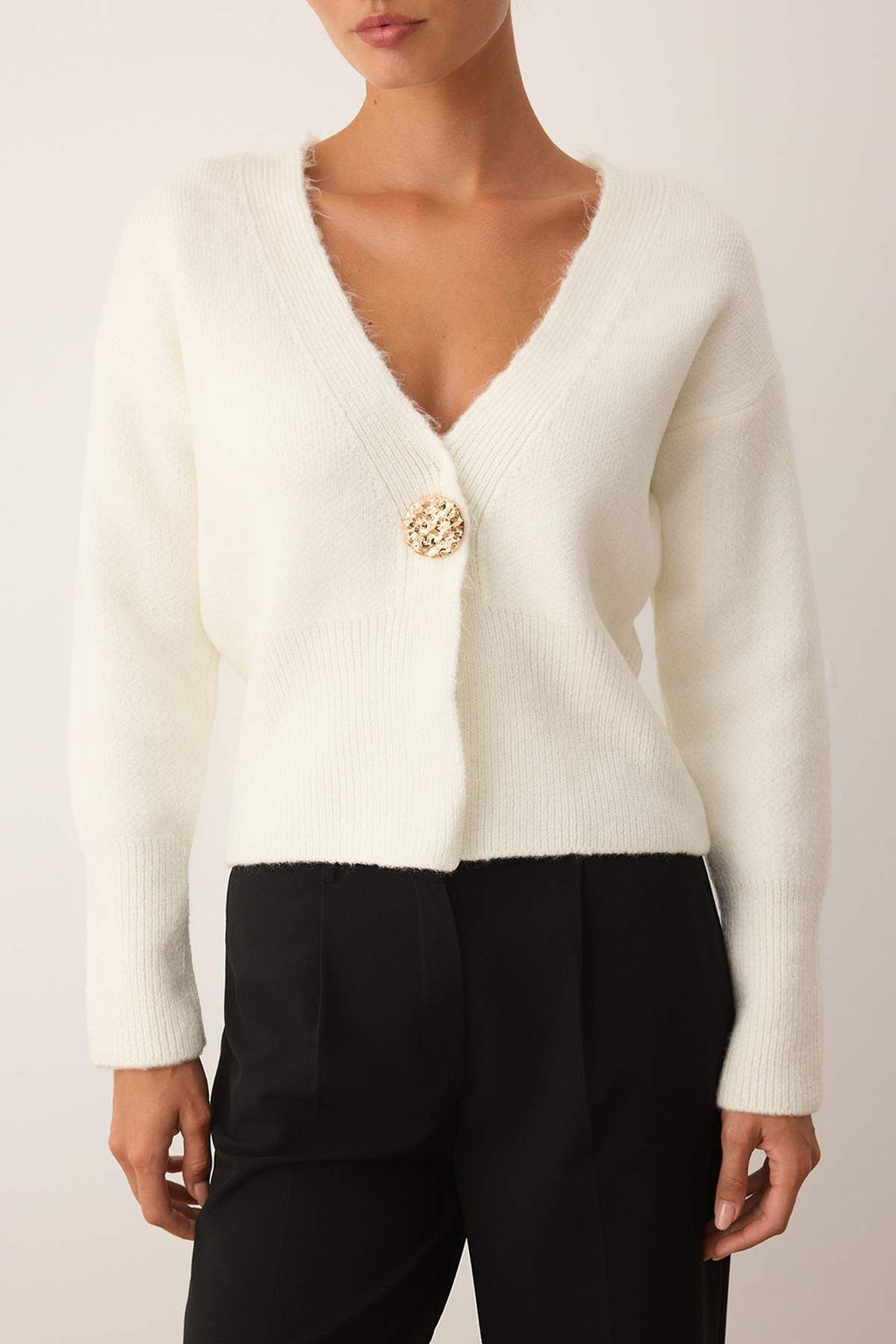 Siyah Yumusak Dokulu Dugme Detayl? Triko H?rka TWOAW26HI00212 - Trendyolmilla фото 3