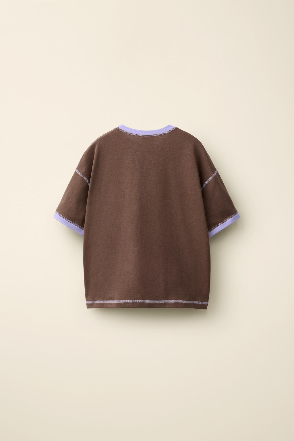 CAMISETA PESPUNTES CONTRASTE CREATED BY CARAMEL LONDON X ZARA / Morado