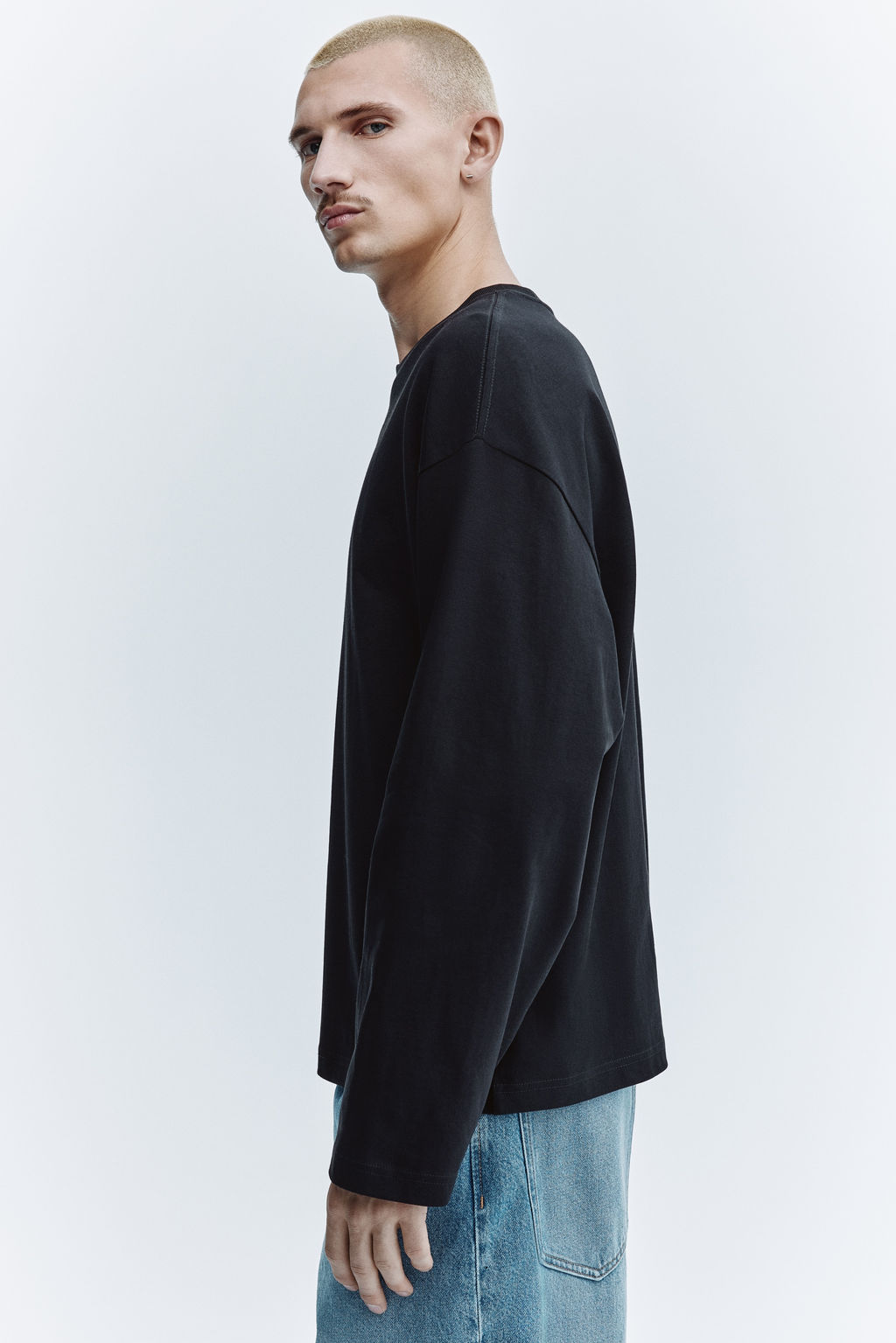Camiseta de punto de manga larga Oversized Fit - H&m фото 9